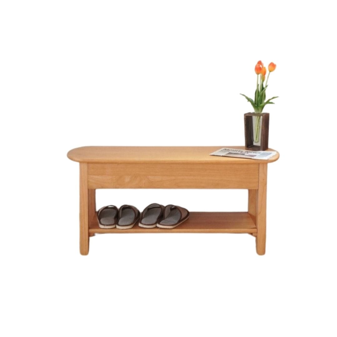 ม้านั่งใส่รองเท้าไม้ยางพารา MAAI DESIGN รุ่น SHUSU BENCH  สีโอ๊ค_0